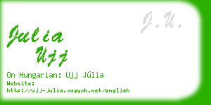 julia ujj business card